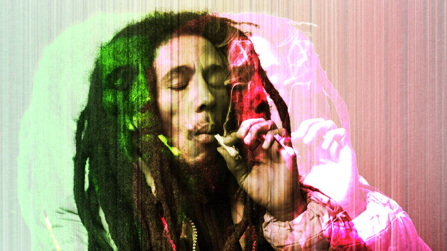 Bob Marley Smoking A Joint Wallpaper