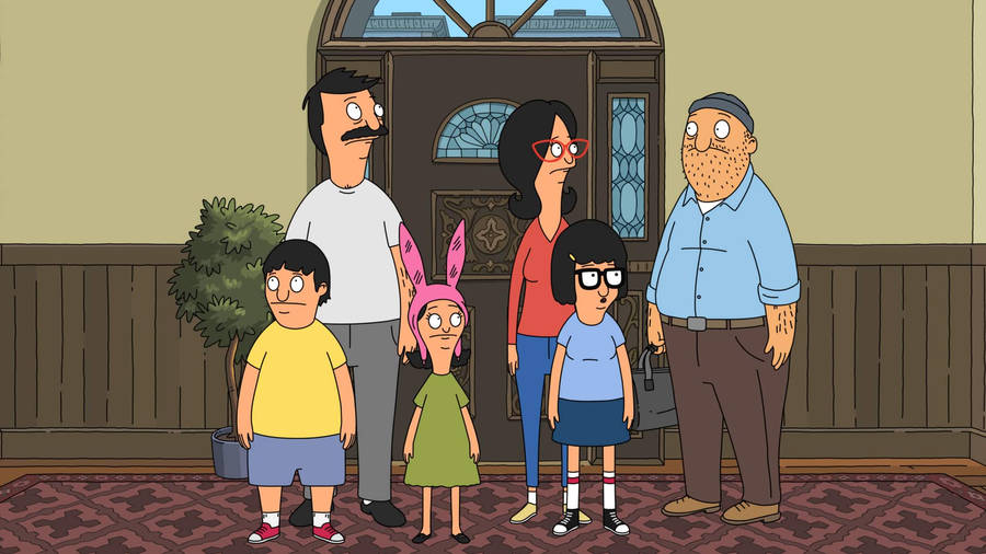 Bobs Burgers Belchers In The Hallway Wallpaper