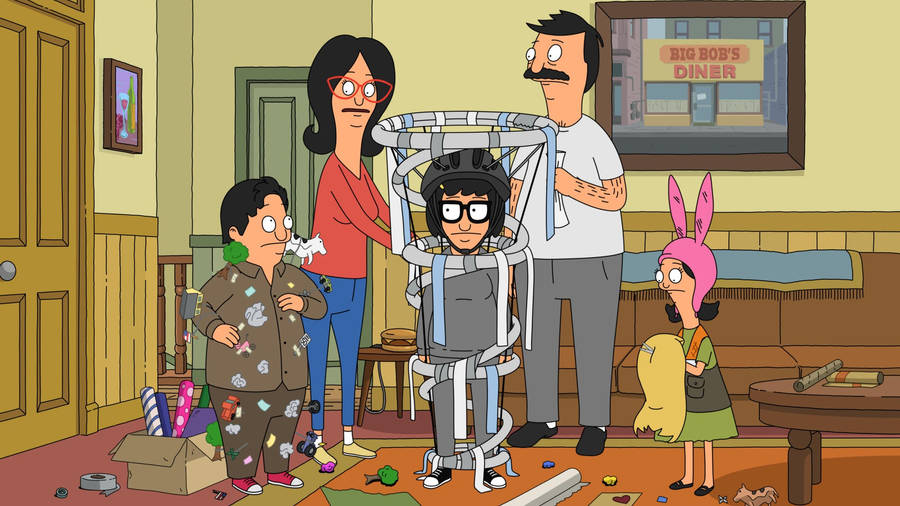 Bobs Burgers Belchers Preparing For Halloween Wallpaper