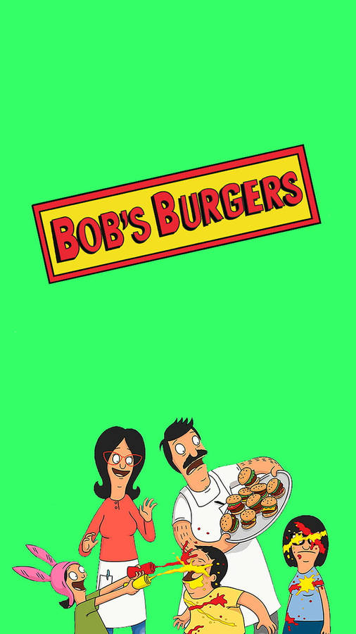 Bobs Burgers Neon Green Aesthetic Wallpaper