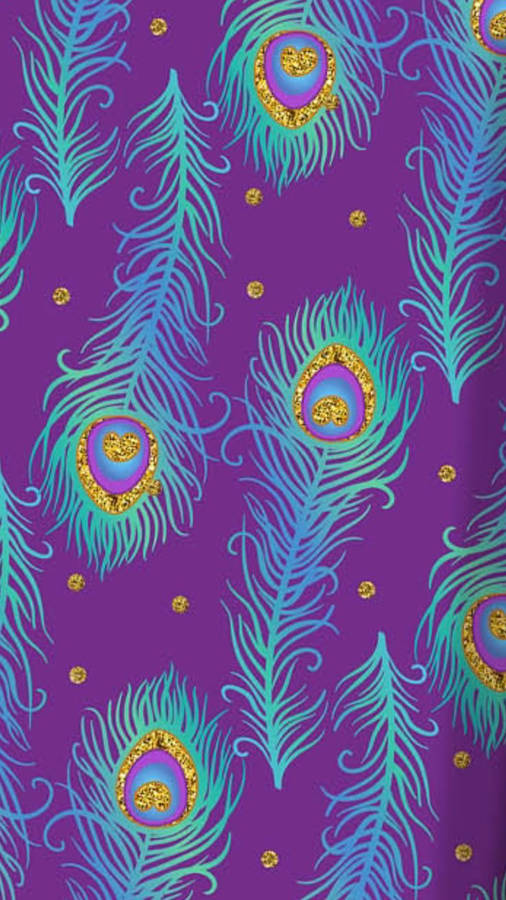 Boho Peacock Feathers Wallpaper