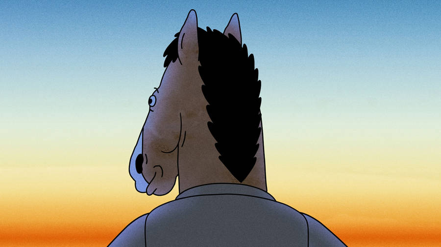 Bojack Horseman Back View Wallpaper