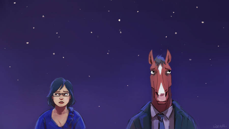 Bojack Horseman Diane Starry Fan Art Wallpaper