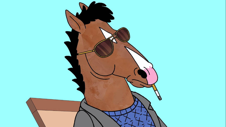 Bojack Horseman Enjoys A Chilling Smoke Wallpaper