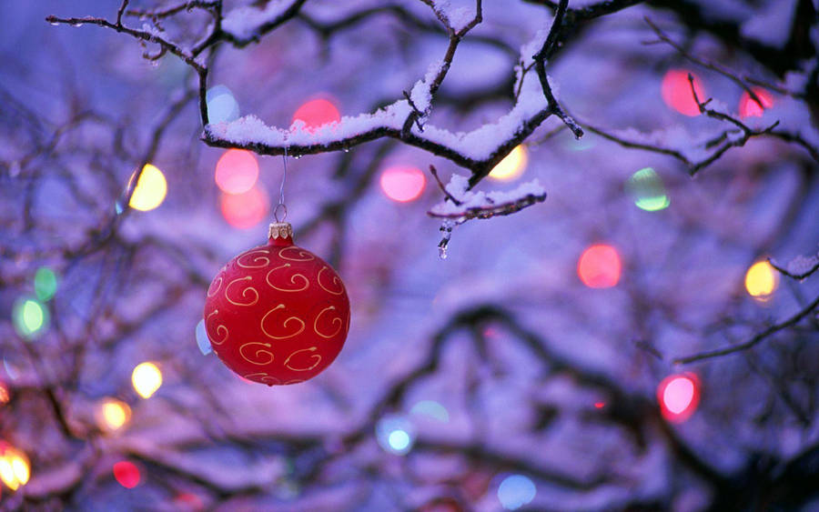 Bokeh Lights Christmas Laptop Wallpaper