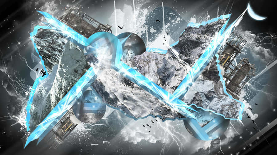 Bold And Contrasting Black And White Abstract Art Wallpaper