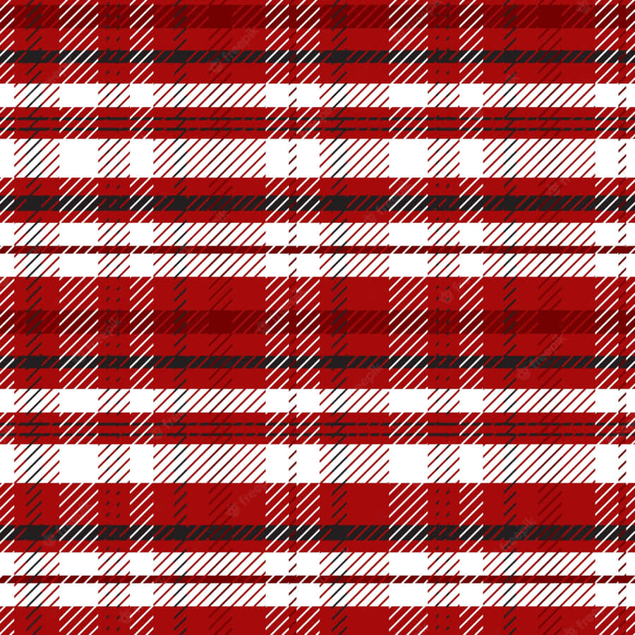 Bold And Timeless, This Classic Black And Red Plaid Pattern Is Perfect For All Occasions. Wallpaper