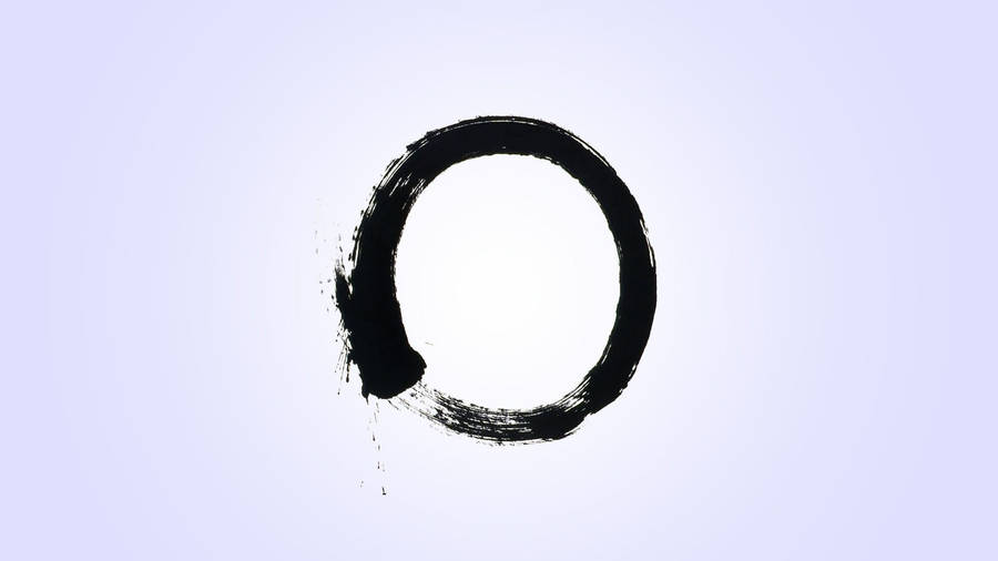 Bold Calligraphic Letter O On A Black Background Wallpaper