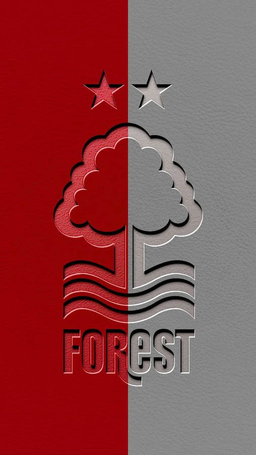 Bold Dual-tone Representation Of Nottingham Forest Fc Emblem Wallpaper