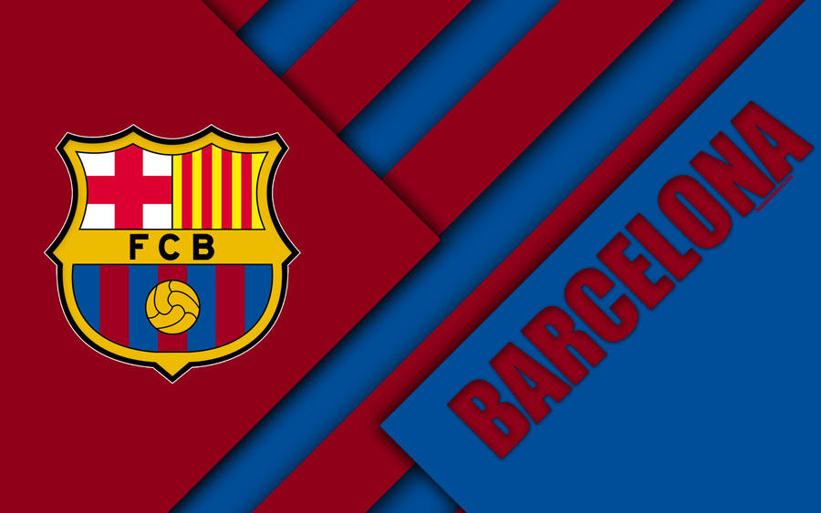 Bold Red Blue Barcelona Fc Wallpaper