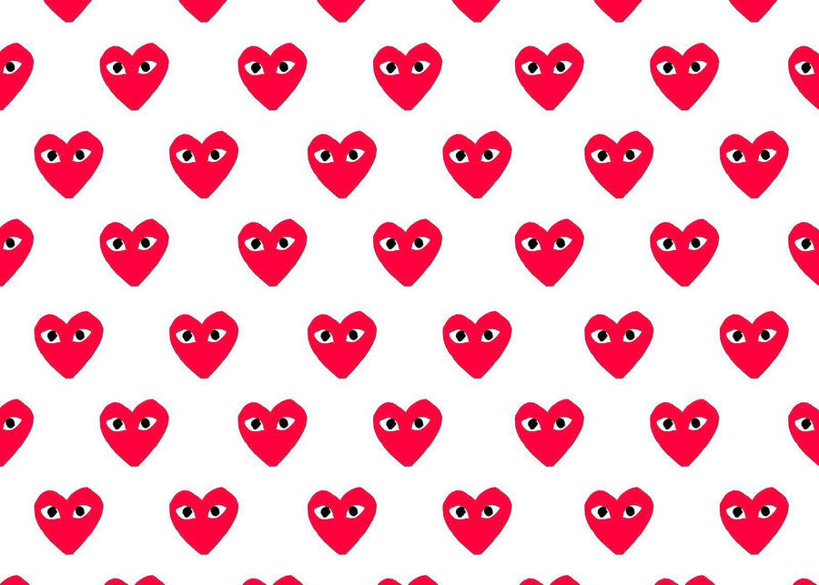 Bold Red Logo Of Cdg Wallpaper