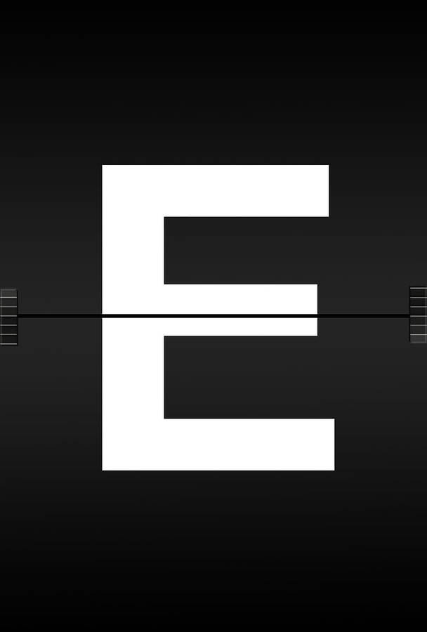 Bold White Letter E Wallpaper