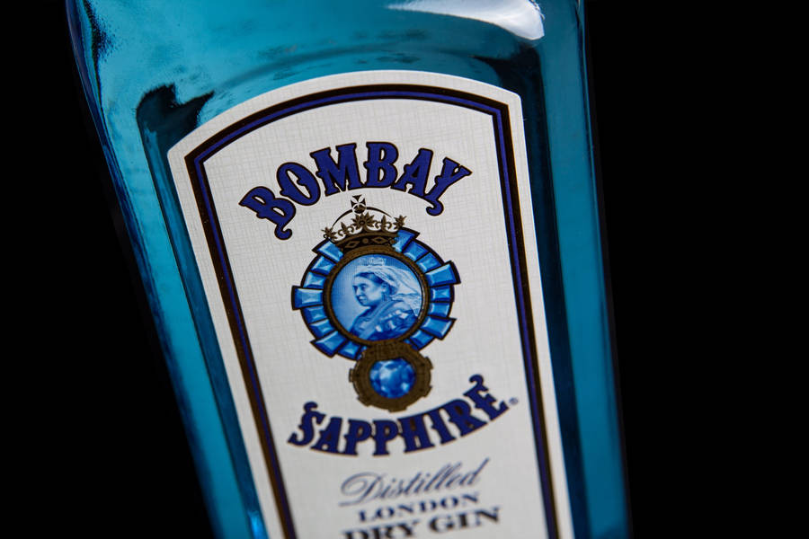 Bombay Sapphire In Black Wallpaper