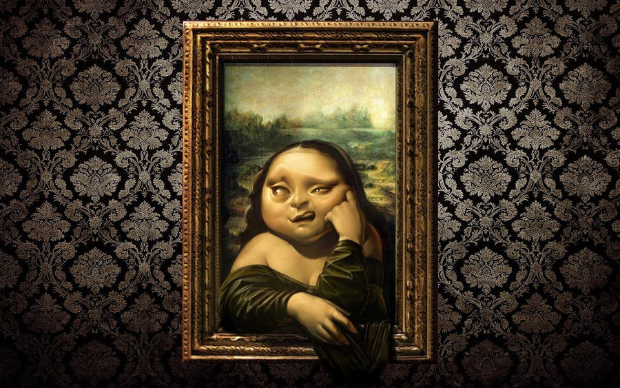 Bored Mona Lisa Art Wallpaper