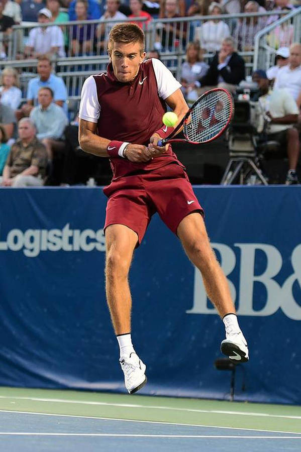 Borna Coric Jumping Up Wallpaper