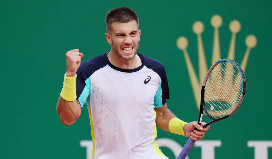 Borna Coric Raised Fist Wallpaper