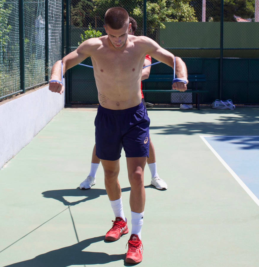 Borna Coric Training Wallpaper