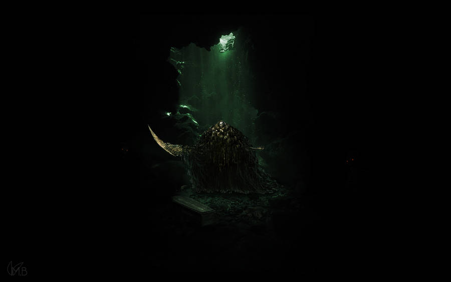 Boss Dark Souls Inside Dark Screen Cave Wallpaper