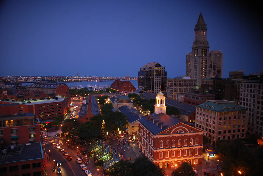 Boston At Night Wallpaper