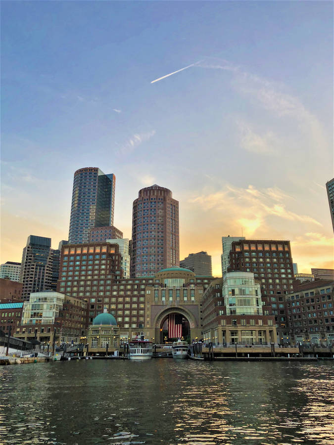 Boston Bay Buildings Wallpaper