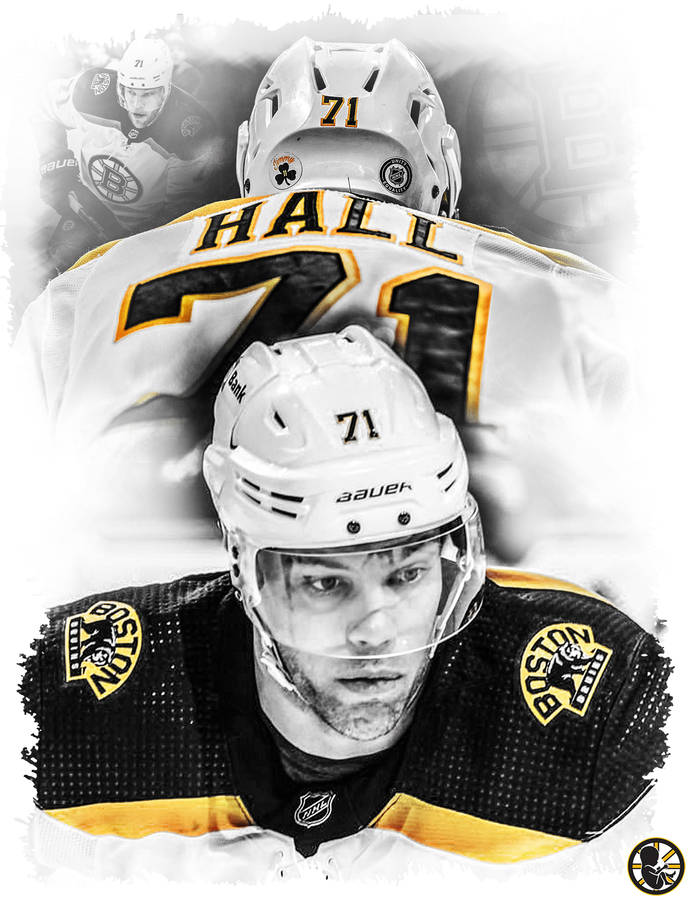 Boston Bruins Iconic Player, Taylor Hall In Action. Wallpaper