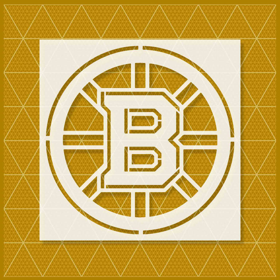 Boston Bruins Logo Gold And White Wallpaper