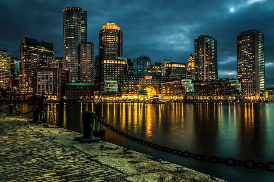 Boston City Lights Wallpaper