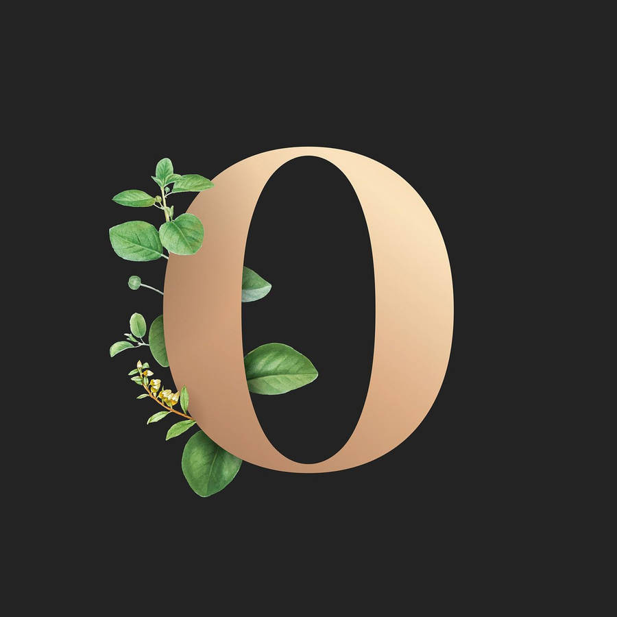 Botanical Letter O Wallpaper