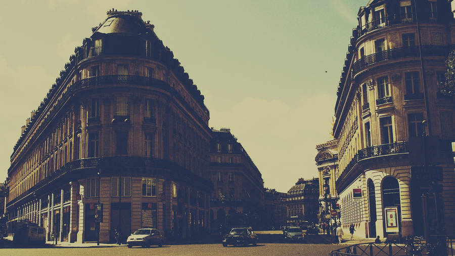 Boulevard Haussmann Buildings Wallpaper