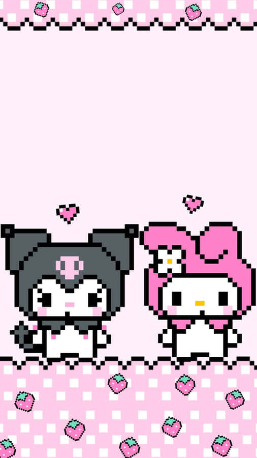 Bouncy And Vibrant Kuromi Wallpaper On Your Iphone Wallpaper