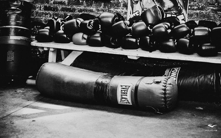 Boxing Equipment Black And White Wallpaper