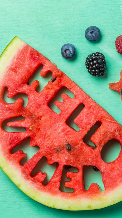 Boysenberry Watermelon Fruit Art Wallpaper