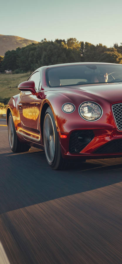 Brand New Red Bentley Iphone Wallpaper