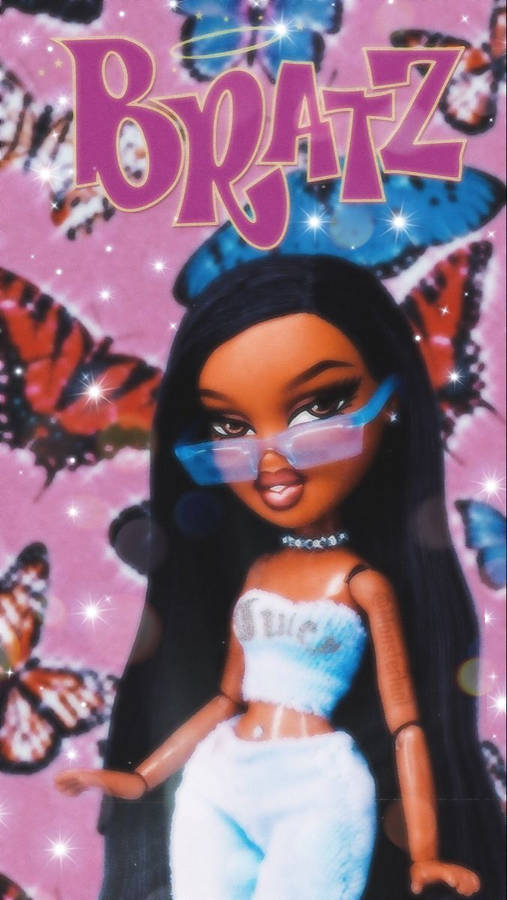 Bratz Sasha And Butterflies Wallpaper