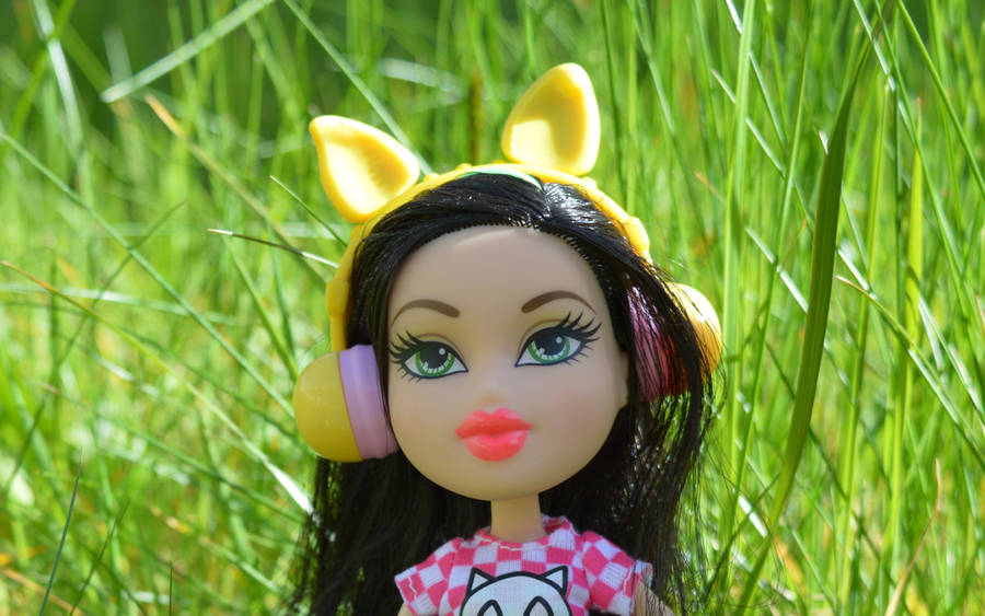 Bratz Toy Doll At Garden Wallpaper