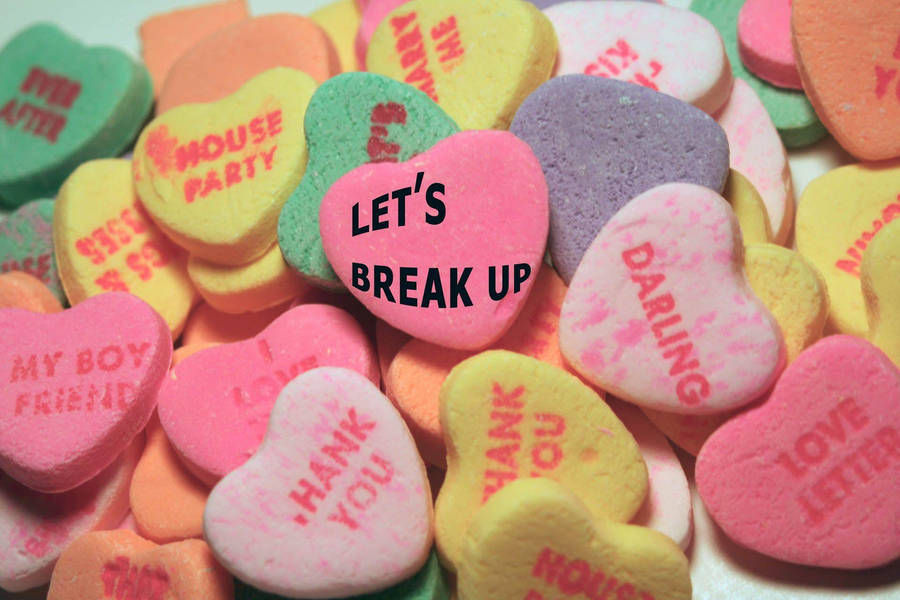 Break Up Heart-shaped Stones Wallpaper