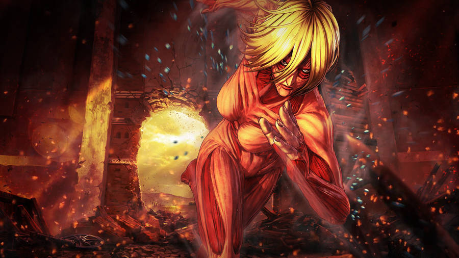 Breaking Female Titan Attack On Titan 4k Wallpaper