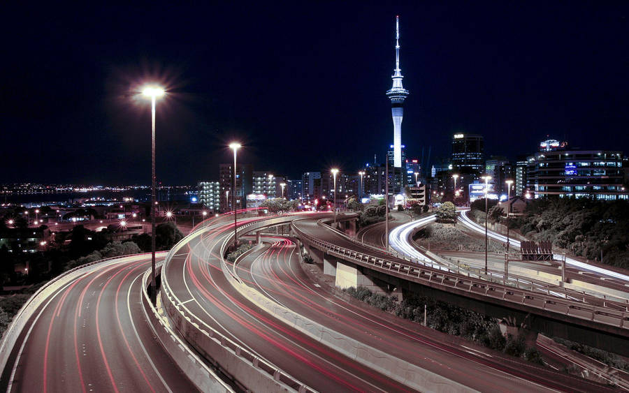 Breathtaking View Of Auckland City, New Zealand Wallpaper