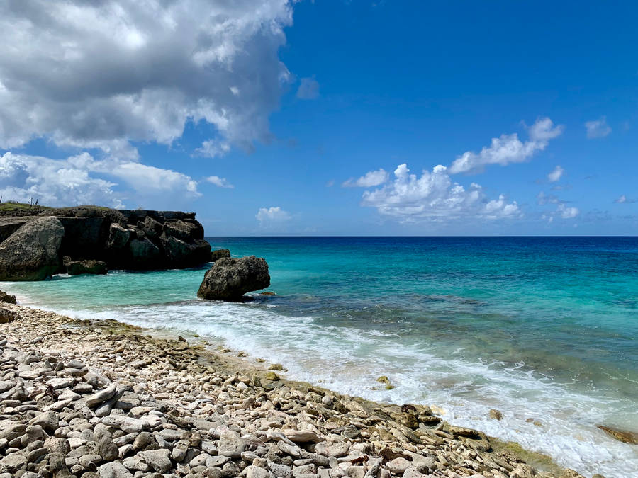 Breathtaking View Of Boka Bartol, Bonaire Wallpaper