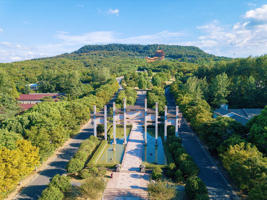 Breathtaking View Of Fang Mountain In Nanjing Wallpaper