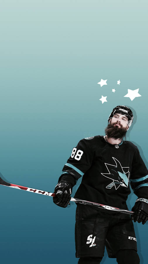 Brent Burns Aesthetic Stars Fan Art Wallpaper