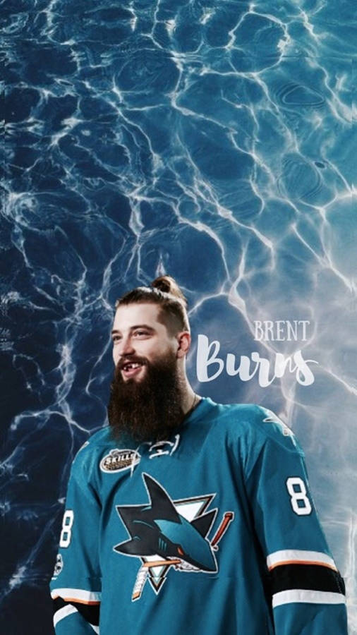 Brent Burns Ocean Wave San Jose Sharks Wallpaper