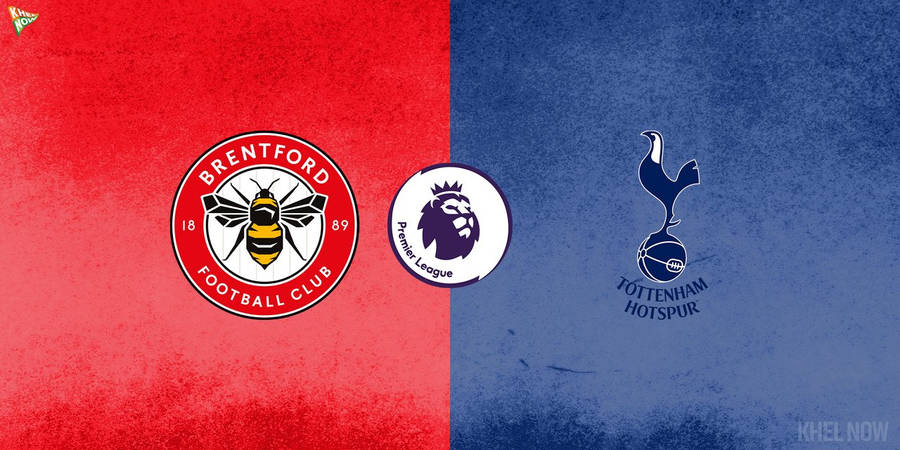 Brentford And Tottenham Hotspurs Fc Red And Blue Wallpaper