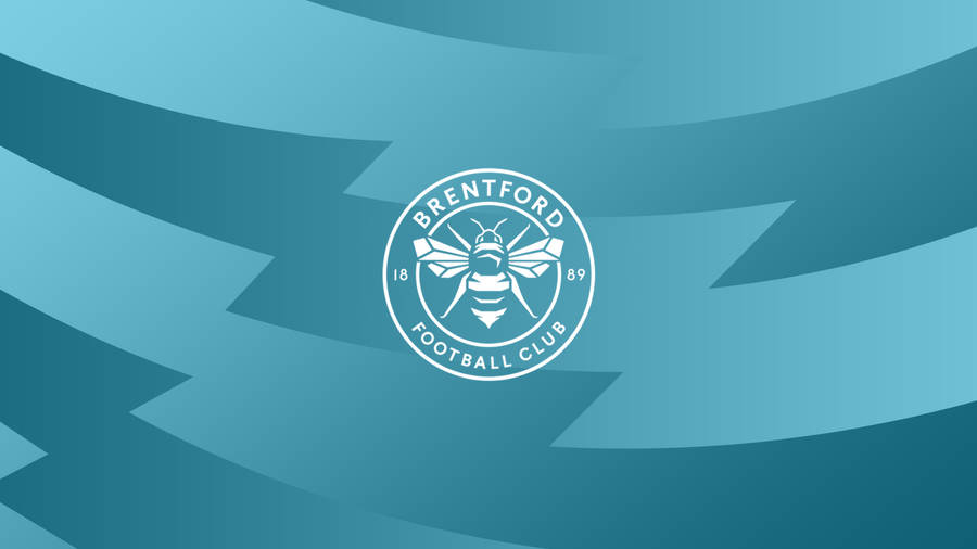 Brentford Fc Logo In Blue Gradient Wallpaper