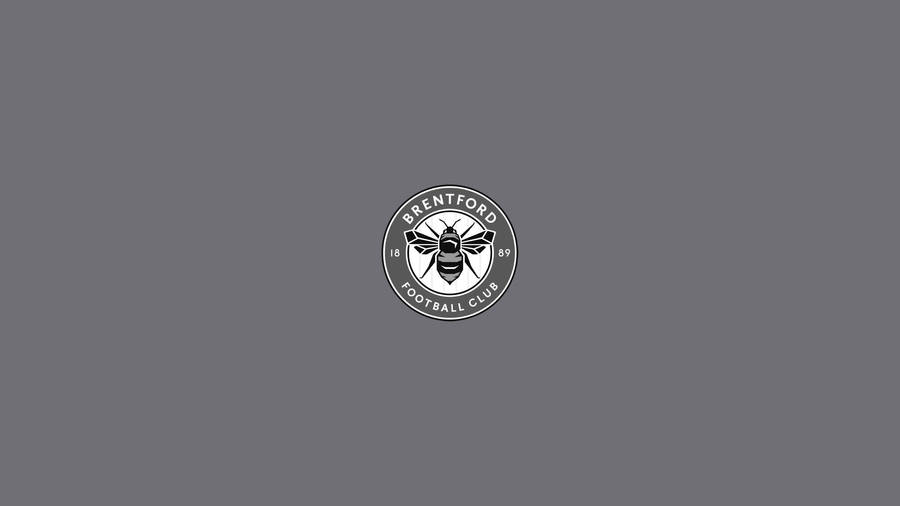 Brentford Fc Logo In Grayscale Wallpaper