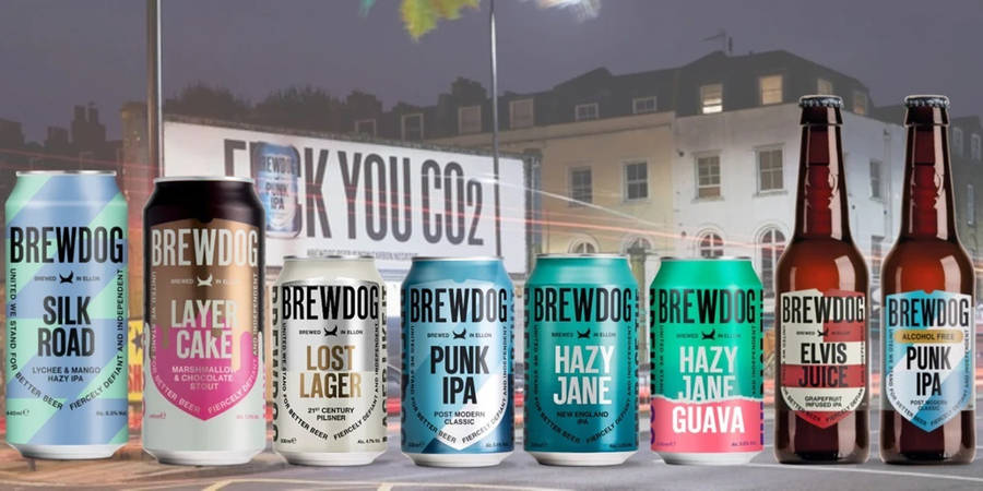 Brewdog Beer Cans And Bottles Wallpaper