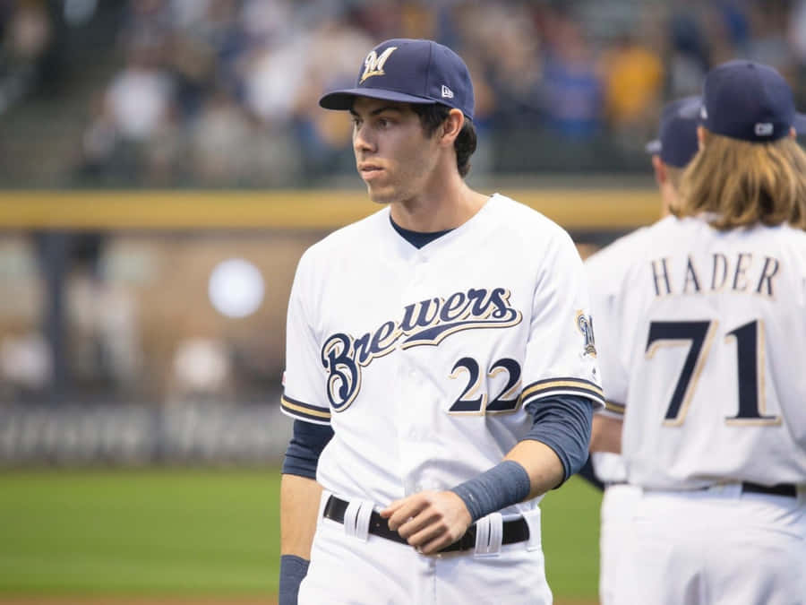 Brewers Player Number22 On Field Wallpaper