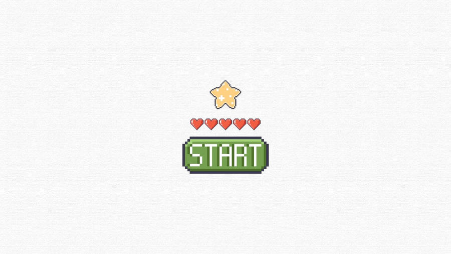 Bright And Vibrant Minimal Pixel Art Wallpaper