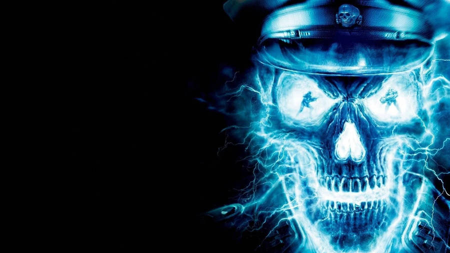 Bright And Vibrant Neon Blue Glow Wallpaper