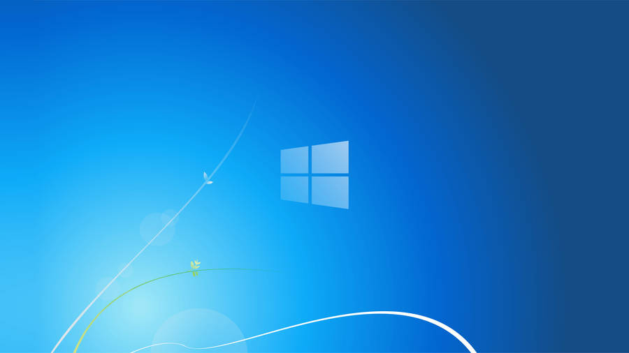 Bright Blue Windows 7 Screen Wallpaper